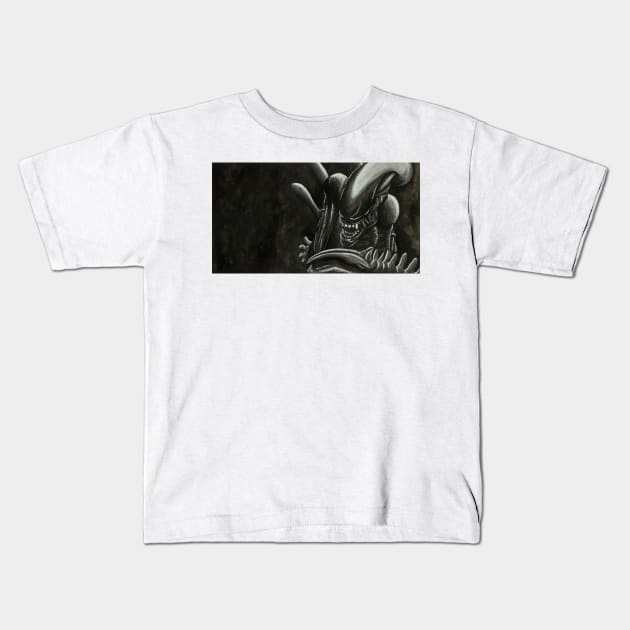 Alien Ink Fan Art Kids T-Shirt by FontaineN